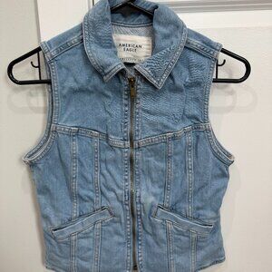 American Eagle Denim Jean Vest Extra Small